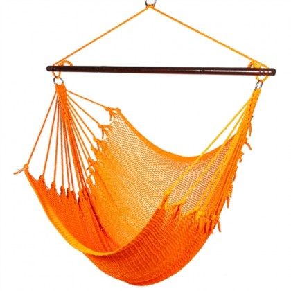 CARIBBEAN HAMMOCK CHAIR JUMBO (Orange) - from Hammocks of Americas