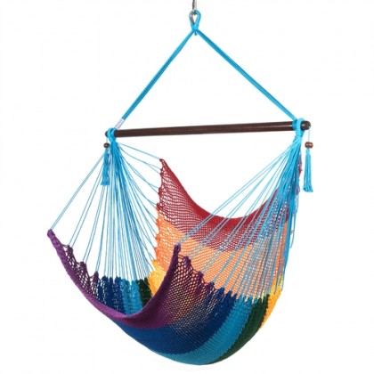 CARIBBEAN HAMMOCK CHAIR LARGE (Rainbow) - from Hammocks of Americas