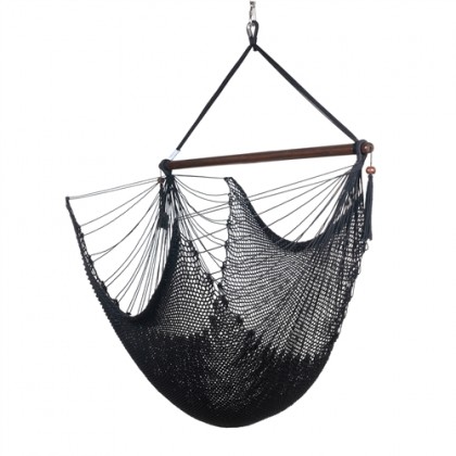 CARIBBEAN HAMMOCK CHAIR LARGE (Black) - from Hammocks of Americas