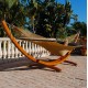 Caribbean Hammock Stand Cypress Wood Arc (STAINED) - from Hammocks of Americas