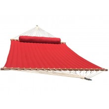 Olefin Kingsize Quilted Hammock with Matching Pillow (Red)